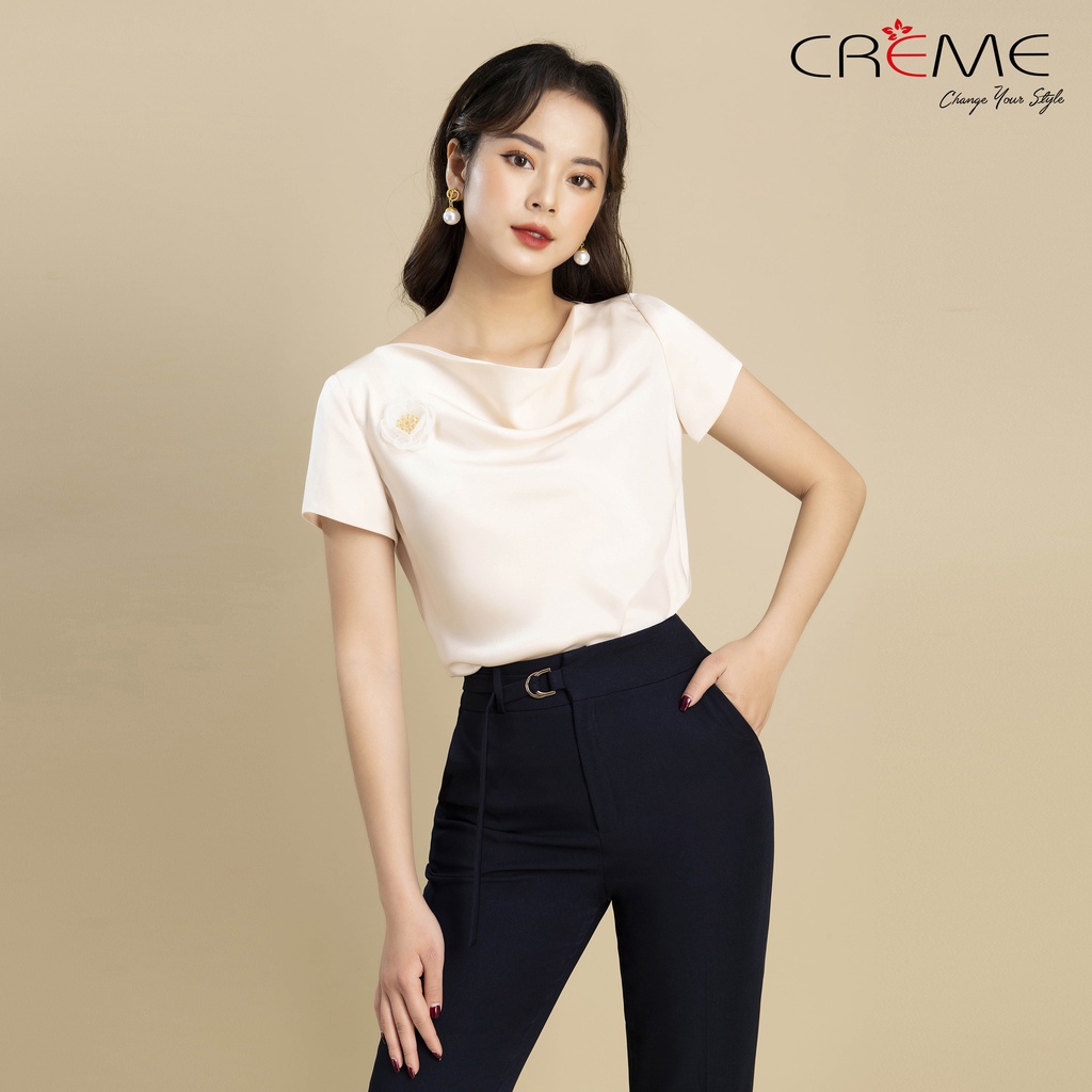 Áo sơ mi cổ đổ siêu sang SM1007 CREME