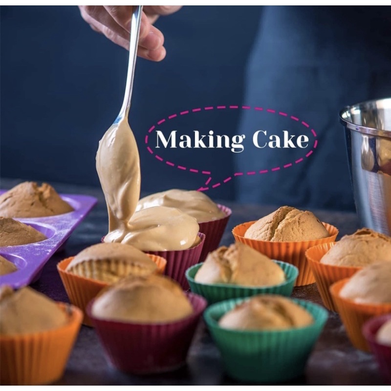 Khuôn cupcake silicon/ giấy cứng làm bánh bông lan, mufin, bánh ăn dặm cho bé