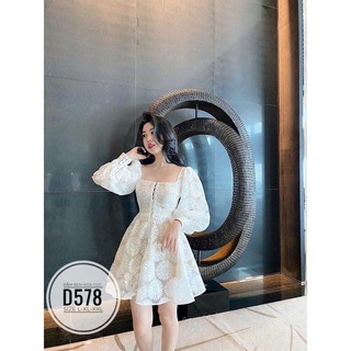 Bigsize Đầm ren hoa cúc D578