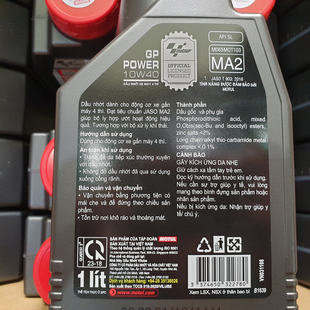 Nhớt Motul Moto GP Power 10w40 MA2