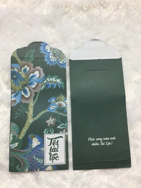 Tết - 06 Bao lì xì TẾT TÀI LỘC hoa xanh