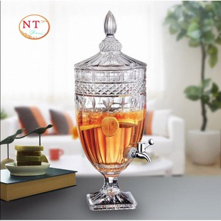 BÌNH ĐỰNG RƯỢU THỦY TINH PHA LÊ 4,5 LÍT (CÓ VAN)