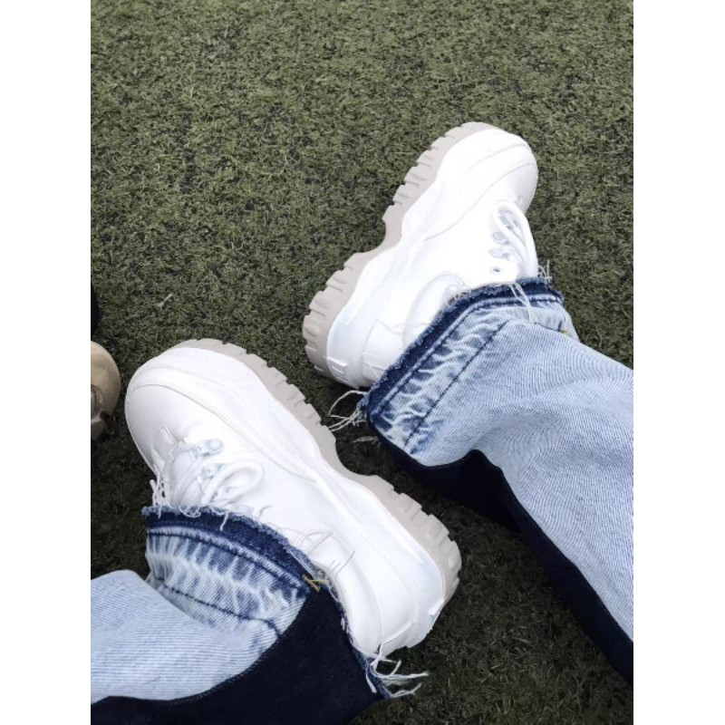 (HÀNG CÓ SẴN - ẢNH THẬT FEEDBACK) STRAP PLATFORM OXFORD SHOES - GIÀY OXFORD TRẮNG DA BÓNG | BigBuy360 - bigbuy360.vn