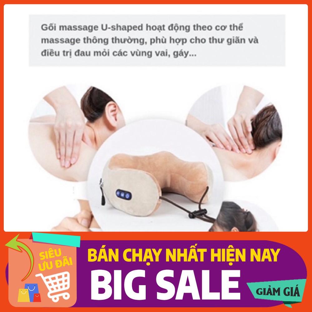 ( Giá Tốt ) GỐI MASSAGE VÒNG CỔ CHỮ U ĐA NĂNG U- SHAPED ZX-1902 ( Có Video )