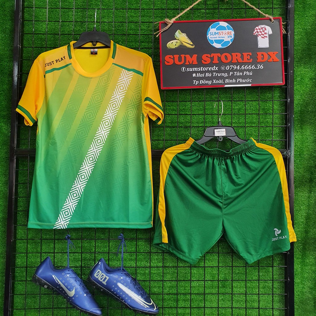 Verty Xanh Lá - Áo Đá Banh Không Logo Vải Thun Lạnh Cao Cấp