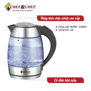 Ấm đun nước thủy tinh CHEF&CHEF CH1751