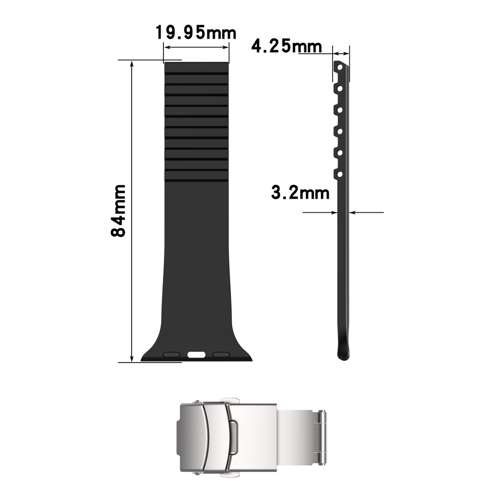 Dây Đeo Silicone Cho Đồng Hồ Thông Minh Apple watch 49MM 44mm 40mm 45mm 41mm 38mm 42mm i-watch series Ultra 8 SE 7 6 5 4 3 2 1
