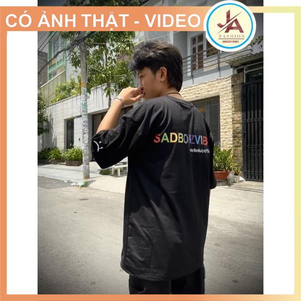 Áo thun tay lỡ SADBOIZ SADBOIZVIBES  7 màu nam nữ , áo phông sadboiz nam nữ form rộng unisex phong cách hàn quốc JASHOP