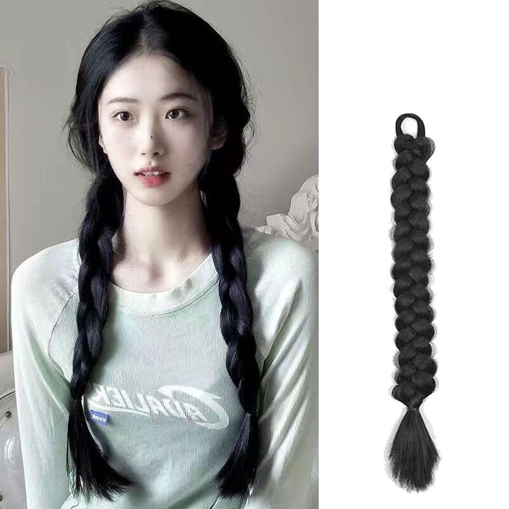 IVORY Tóc Giả Thắt Bím Đuôi Ngựa Bằng Sợi Chịu Nhiệt Độ Cao Dễ Thương Dành Cho Bạn Gái