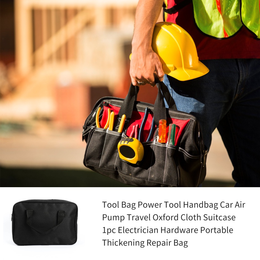 1 Túi Đựng Dụng Cụ Sửa Chữa Xe Hơi / Máy Bơm Hơi / Túi Xách Vải oxford Dày Dặn Tiện Dụng