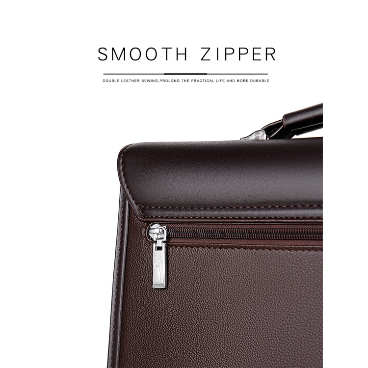 Túi xách đựng laptop/tài liệu bằng da PU phong cách doanh nhân thời trang cho nam