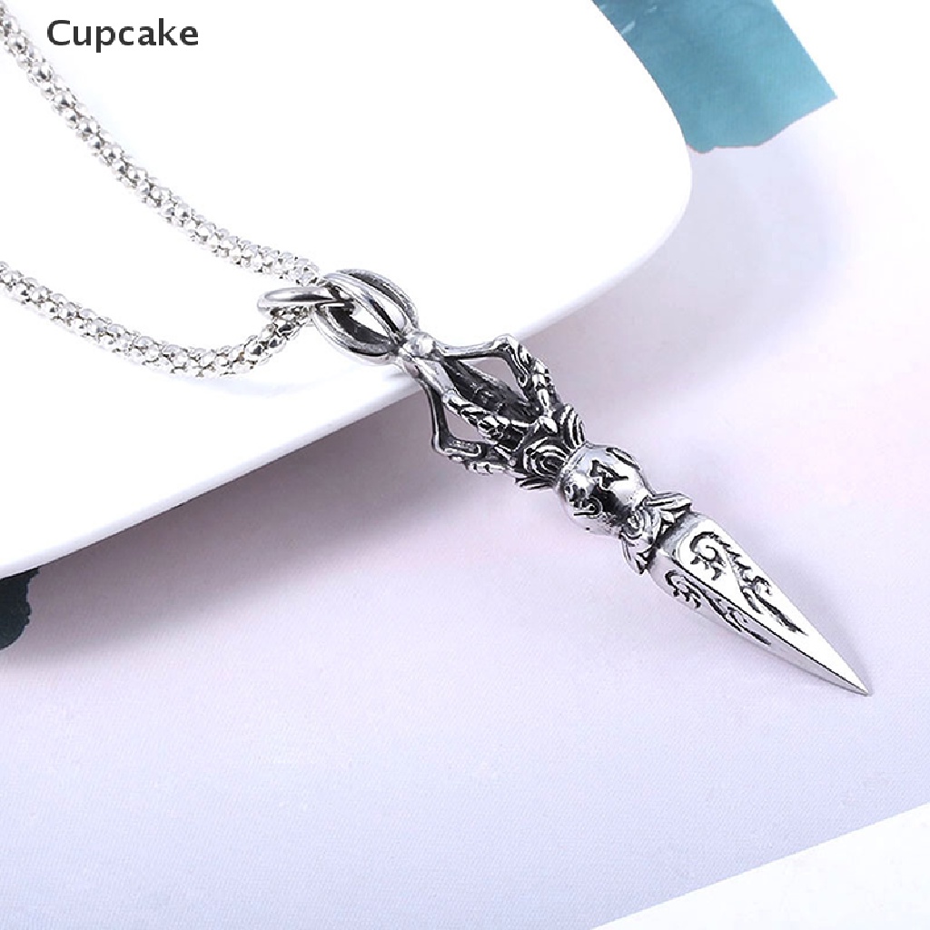 Dây Chuyền Bùa Hộ Mệnh Phong Cách Punk Rock Tây Tạng Vajra Dagger Cho Nam