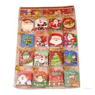 1 bộ thiệp giáng sinh mini hình cây thông