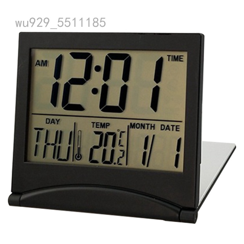 Wu929_5511185 Ultra Slim Foldable Desktop Alarm Clock