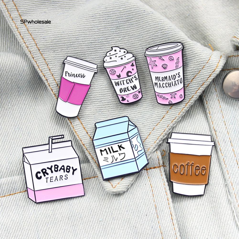 SPwholesale| Huy hiệu cài áo hình tách cà phê hoạt hình ngộ nghĩnh