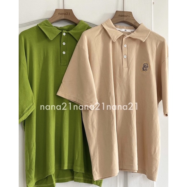 Áo polo thêu logo gấu