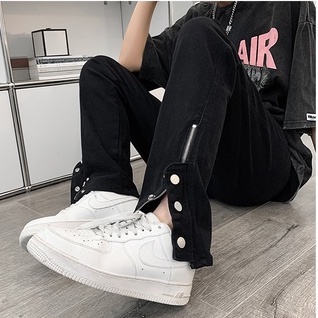 Quần Jeans Phối Khóa Gâu Phong Cách Unisex Dành Cho Nam Chất Liệu Bền Và Đẹp