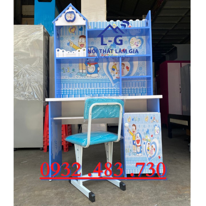 Bộ bàn ghế học sinh nhựa Đài Loan Doreamon cho bé cao cấp rộng 1mx1m73 | BigBuy360 - bigbuy360.vn