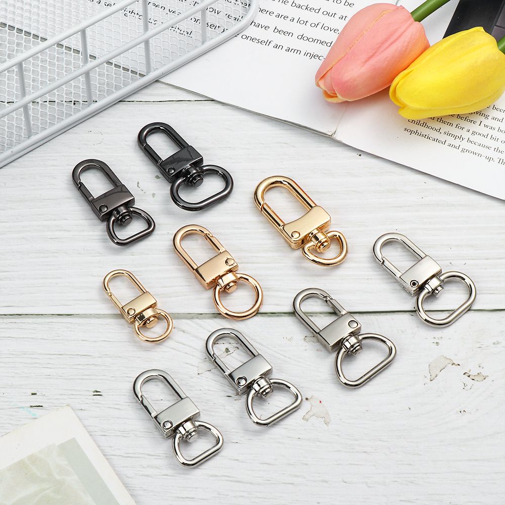 Set 5 móc khóa càng cua bằng kim loại nhiều màu sắc dùng làm đồ trang sức DIY