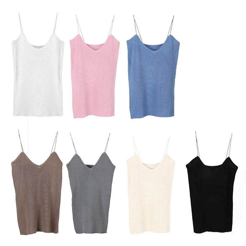 Áo nữ hai dây quyến rũ chất len ôm sát co dãn | BigBuy360 - bigbuy360.vn