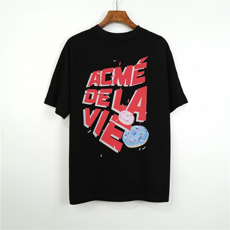 ADLV Áo Thun Cotton Ngắn Tay Dáng Rộng Họa Tiết Chữ Hoạt Hình Thời Trang Cho Nam Nữ