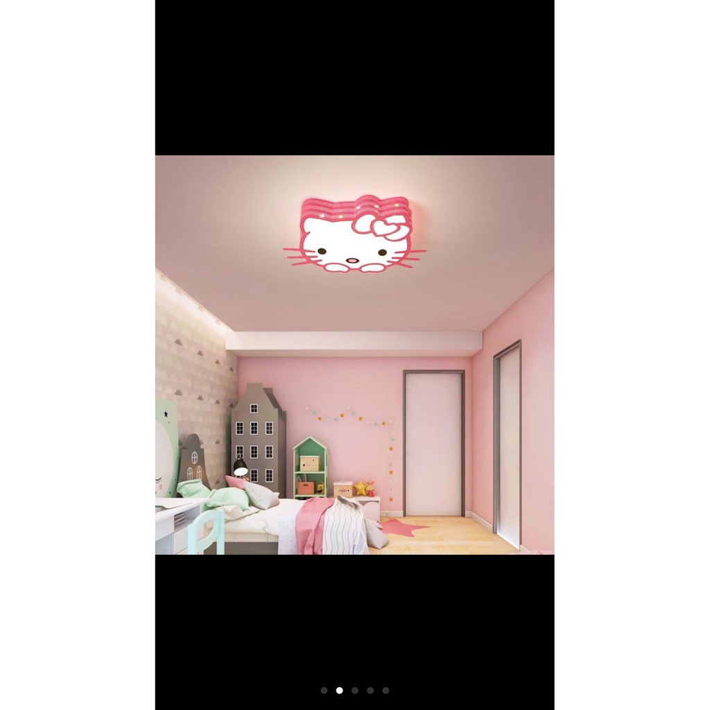 Bảo hành 2 năm) Đèn trẻ em, đèn ốp trần phòng ngủ cho bé Hello Kitty, 3 chế độ ánh sáng