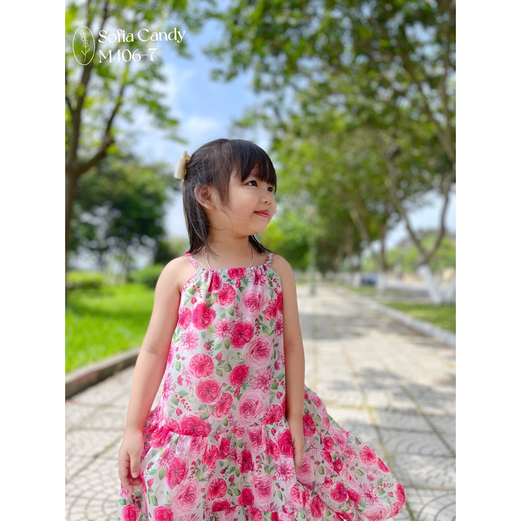 Váy hai dây voan Sofia Candy nhiều màu hoa - bảng màu 2