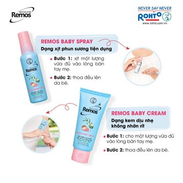 Kem - Xịt Chống Muỗi Remos Cho Bé Hương Khuynh Diệp Baby Cream &amp; Spray