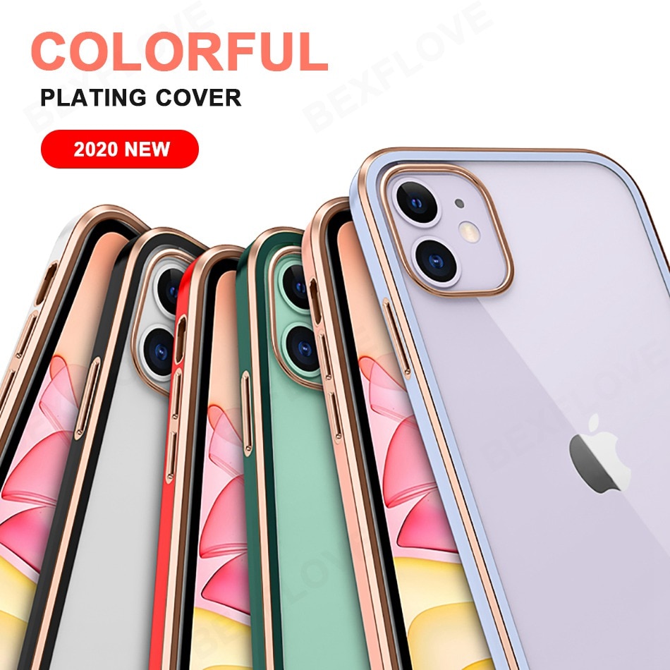 Ốp điện thoại Silicon TPU trong suốt cao cấp cho iPhone 12 11 Pro Max 12 Mini 11Pro 12Pro X XS Max | BigBuy360 - bigbuy360.vn