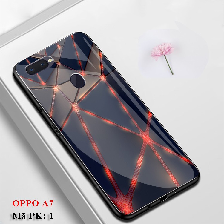 Ốp lưng Oppo A7 (Ốp lưng mặt kính oppo a7)