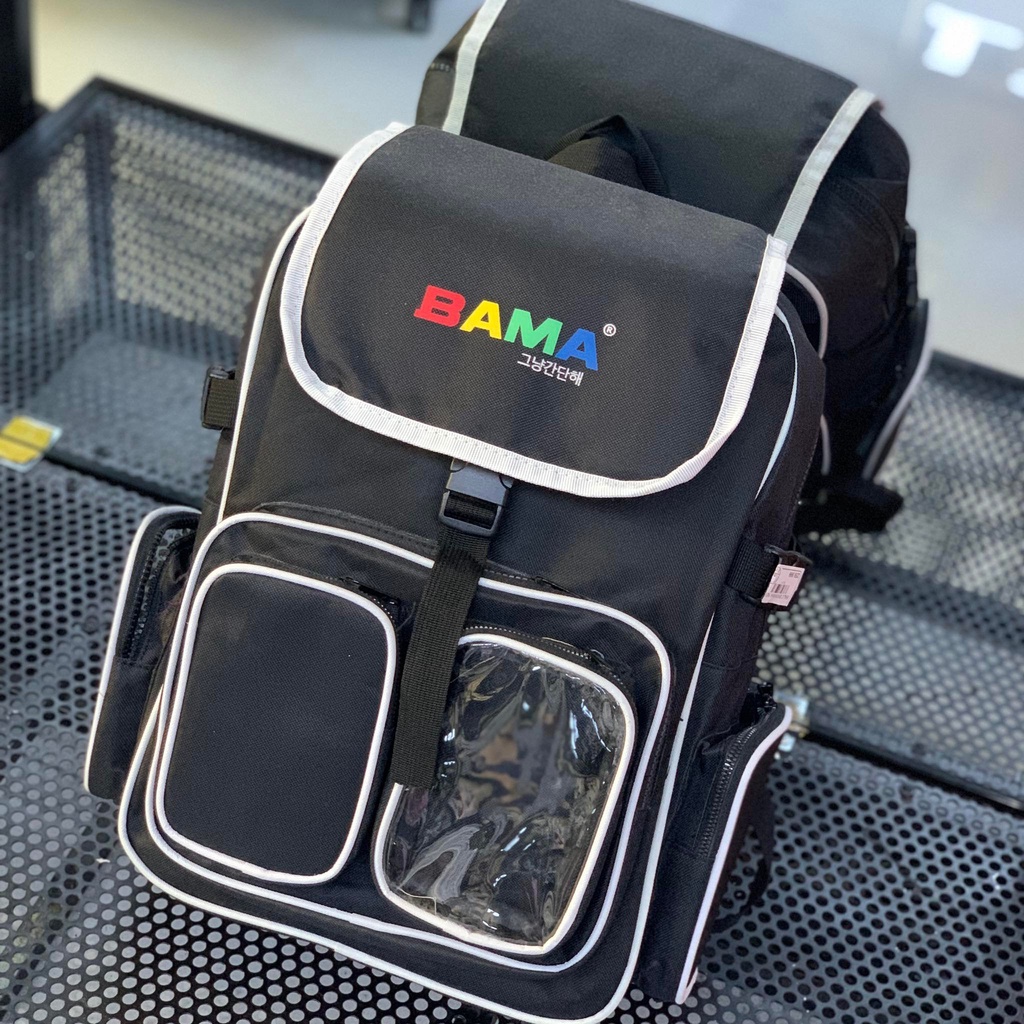 Balo đi học thời trang BAMA 444 nam nữ đi chơi chống nước phong cách ulzzang local brand - Gin Store