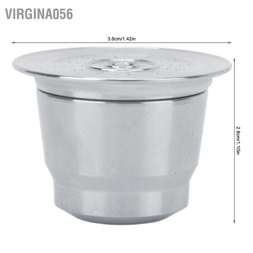 Virgina056 Vỏ cà phê Viên nang có thể tái sử dụng Cấp thực phẩm bằng thép không gỉ bơm lại Cốc lọc Thay thế cho NESPRESSO U