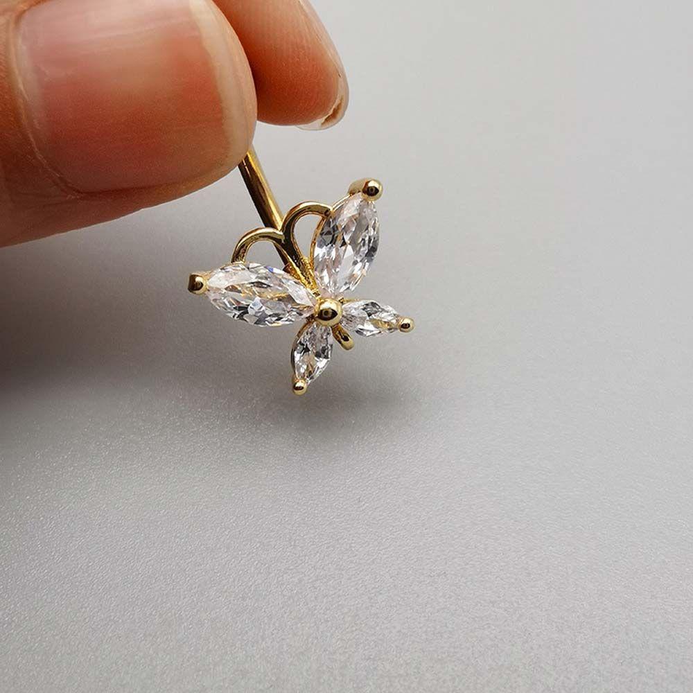 Khuyên Rốn Hình Bướm Bằng Thép Không Gỉ Gợi Cảm Cho Nữ|Nhẫn Rốn