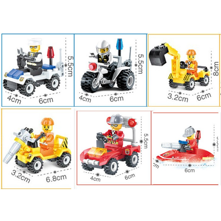 COMBO 12 Bộ Lắp Ghép Xe Đồ Chơi!!