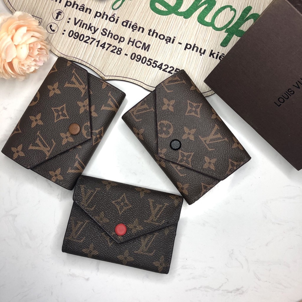 VÍ BÓP NGẮN MINI CÚC MÀU GẤP 3 LV119 FULLBOX HÀNG SẴN SHIP GRAB