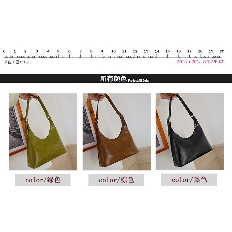 Túi Xách JASMIN NOIR Da PU Đeo Chéo Hình Bán Nguyệt Đơn Giản Cho Nữ
