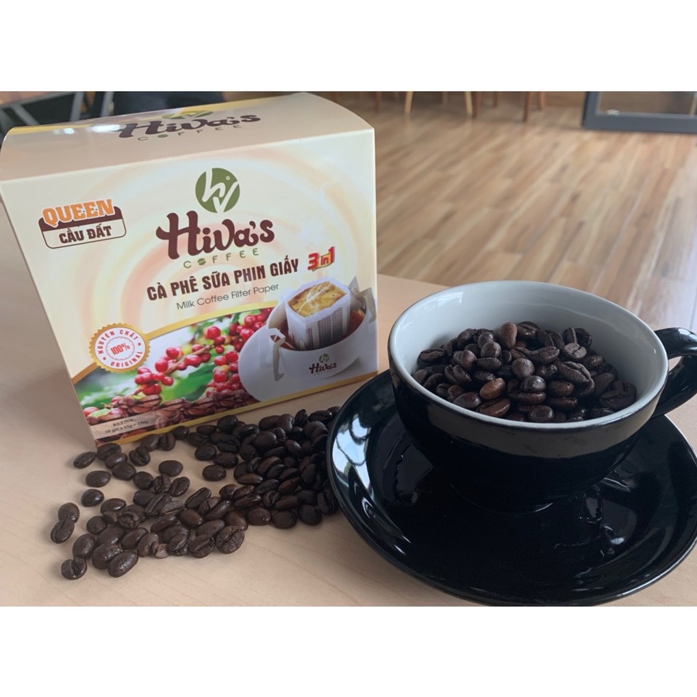 [FreeShip] Cà phê Phin giấy nguyên chất HIVA'S COFFEE- CÀ PHÊ SỮA  hộp 10 gói- Thơm đậm đà hậu vị. Giá tốt tại xưởng | BigBuy360 - bigbuy360.vn