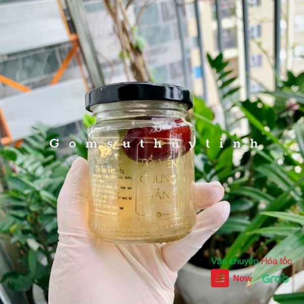Hũ thủy tinh tròn nắp thiếc dùng chưng yến, đựng gia vị, làm sữa chua 120ml