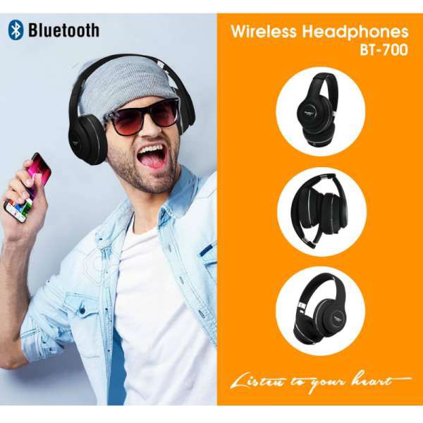 Tai nghe Bluetooth SoundMax BT700 có mic (đen) - Hàng Chính Hãng