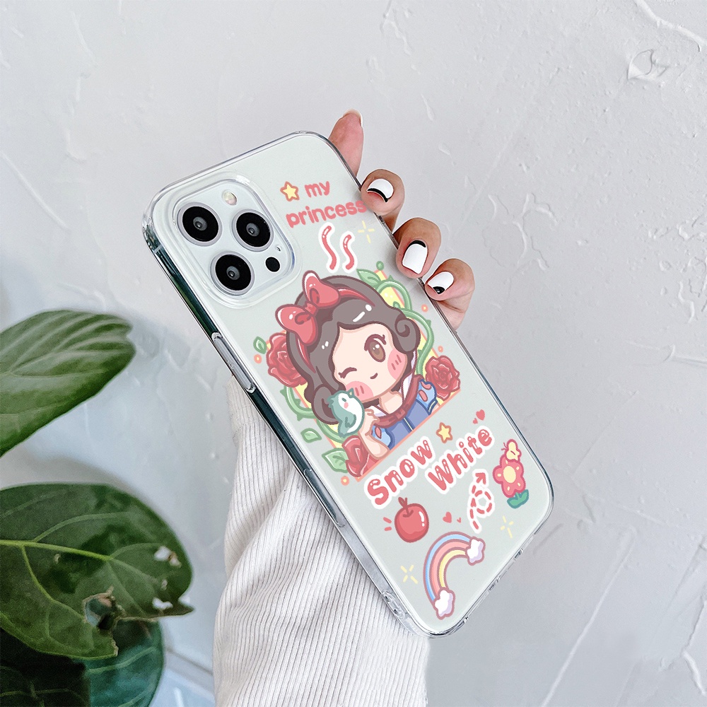 Ốp Điện Thoại Tpu Mềm Chống Sốc in Hình Công Chúa Disney Cho iPhone 11 12 13 pro max XS X XR XSMax 7 8 6 6s plus 5 4 SE 2020