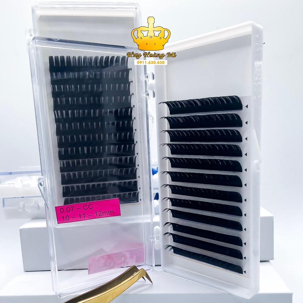 Mi hoa hồng đen mi hoa sơn trà (Dày 0,07mm)_Mi Diamond cao cấp_dụng cụ nối mi_Huy Hoàng Mi
