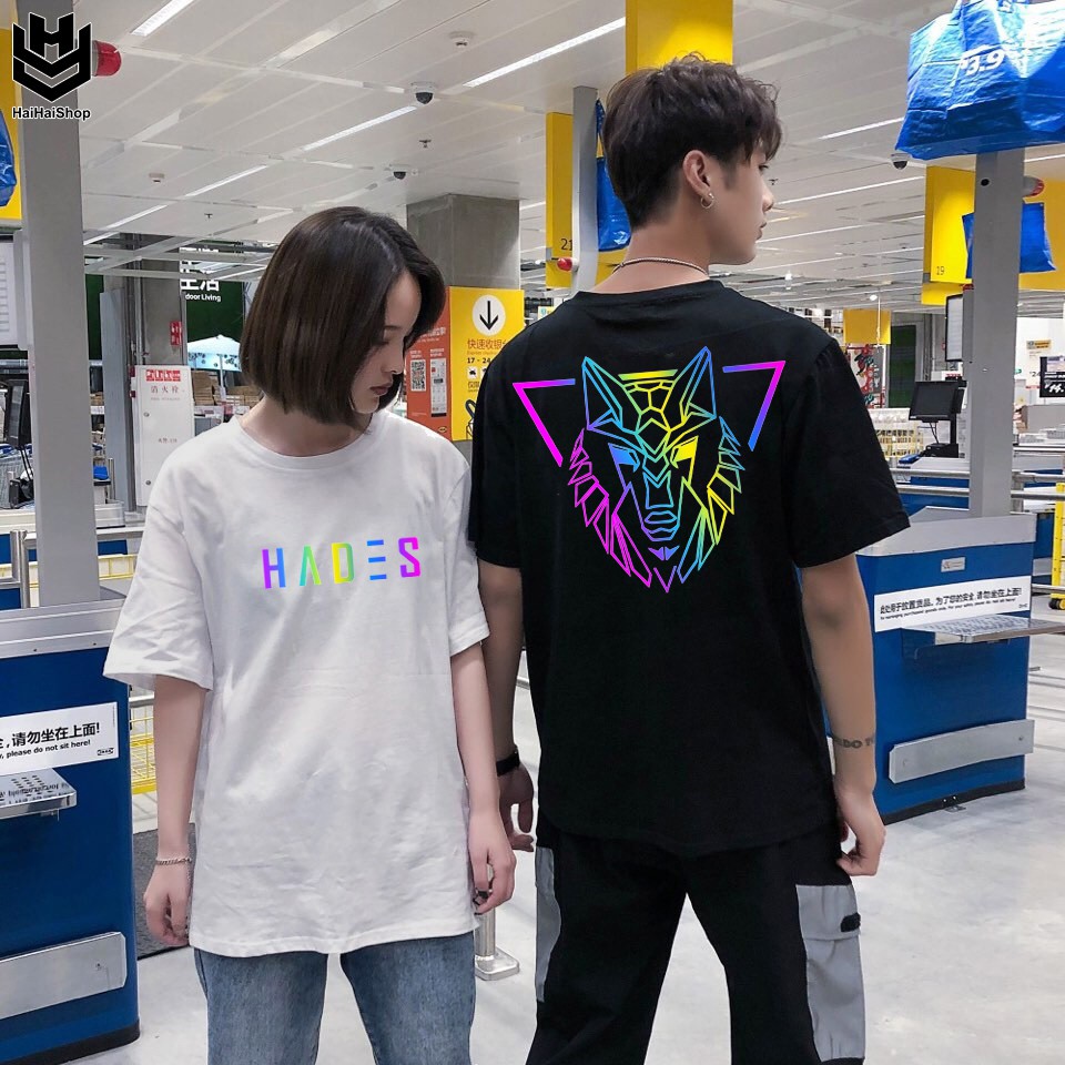 Áo Thun Phản Quang Chó Sói Hades Cotton 75%, Form rộng Unisex, nam nữ Đẹp Ken T-Shirt. | BigBuy360 - bigbuy360.vn