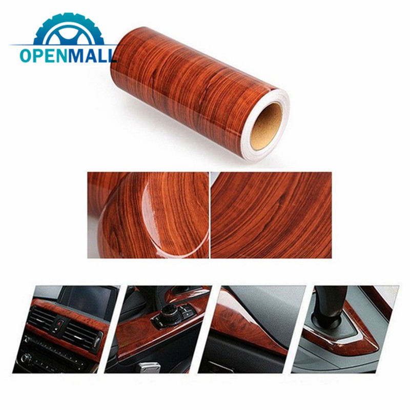 Miếng dán trang trí nội thất xe hơi họa tiết vân gỗ
