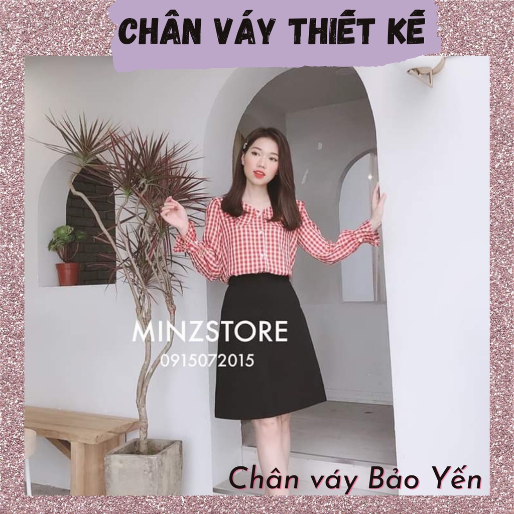 Chân váy chữ A trơn dài 50cm( sẵn size)- M72