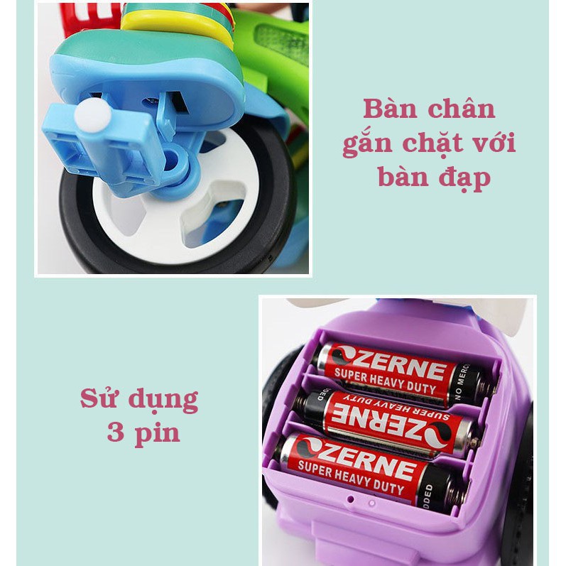 Đồ Chơi Em Bé Đi Xe Đạp Xoay 360 Độ Có Nhạc Và Bánh Xe Phát Sáng Dành Cho Bé