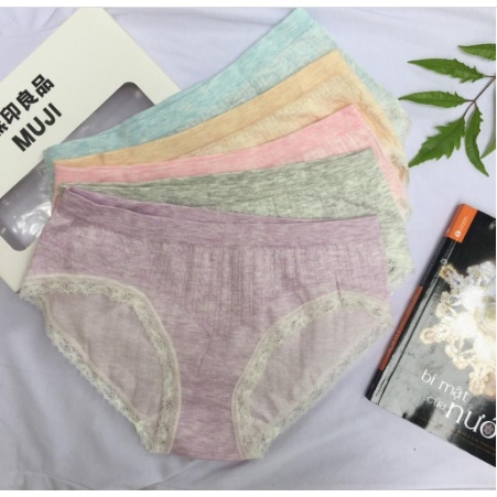 HỘP 5 Quần Lót Nữ. Quần Lót Cotton Trơn đáy kháng khuẩn Mềm Thấm Thoáng hàng việt nam LOTNU05