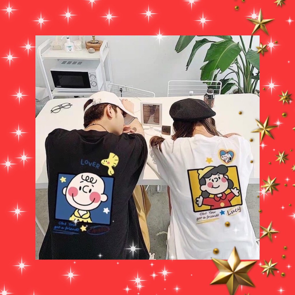 Áo thun nữ tay lỡ lucy charlie 2 màu unisex oversize tay lỡ form rộng cotton DƯ TÚ LỆ | BigBuy360 - bigbuy360.vn