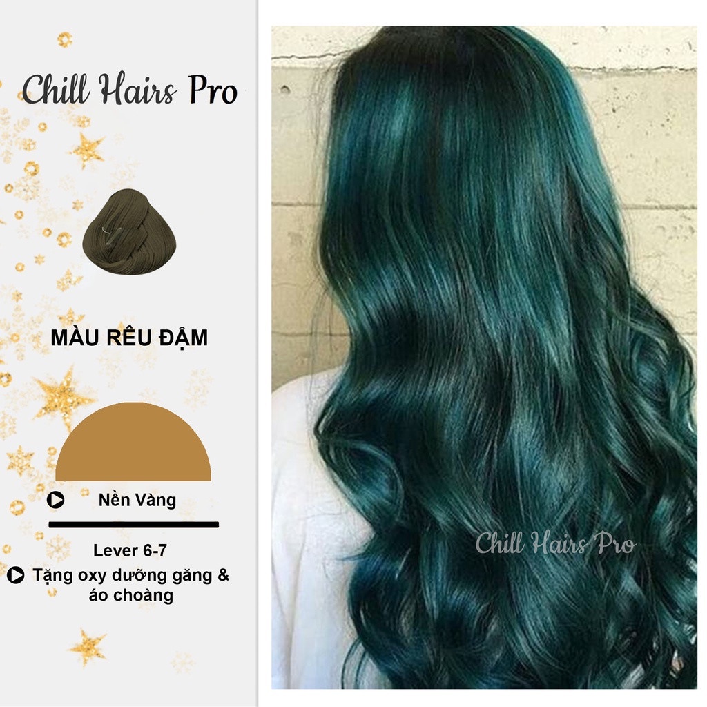 Thuốc Nhuộm Tóc Màu Rêu Đậm màu nhuộm tại nhà không cần tẩy shop hair