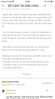 COMBO 3 BÁT ĂN DẶM UPASS - MADE IN THAILAN