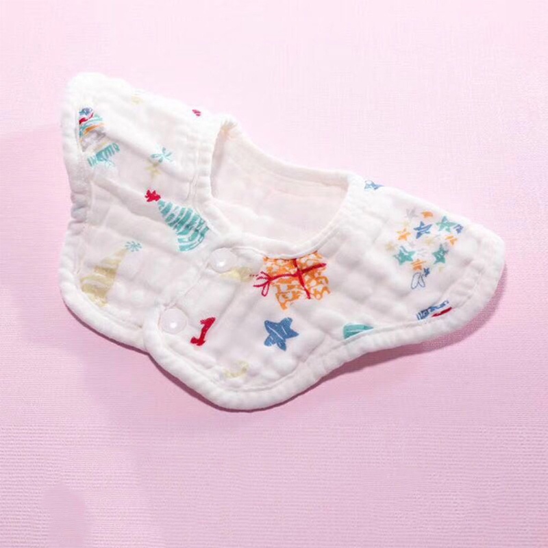 Yếm Ăn Cotton Có Thể Điều Chỉnh Tiện Lợi Cho Bé